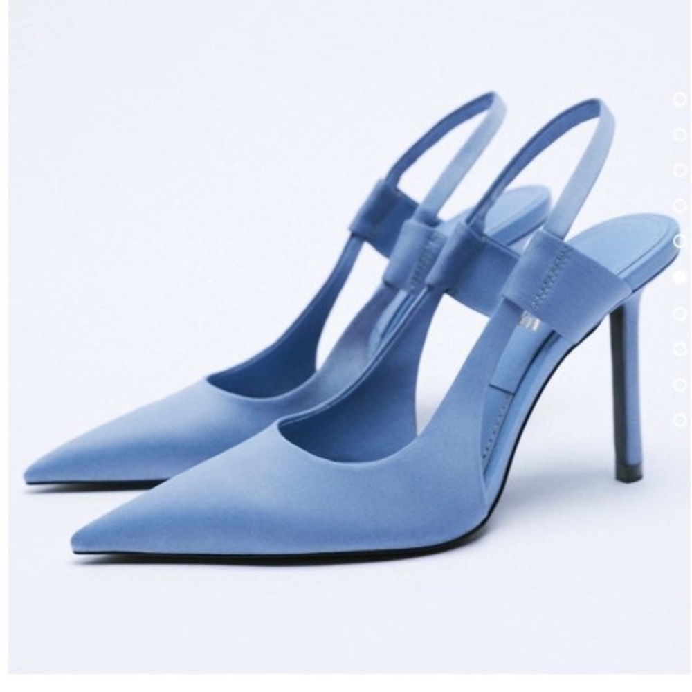 Beautiful Blue Zara Slingback Heel